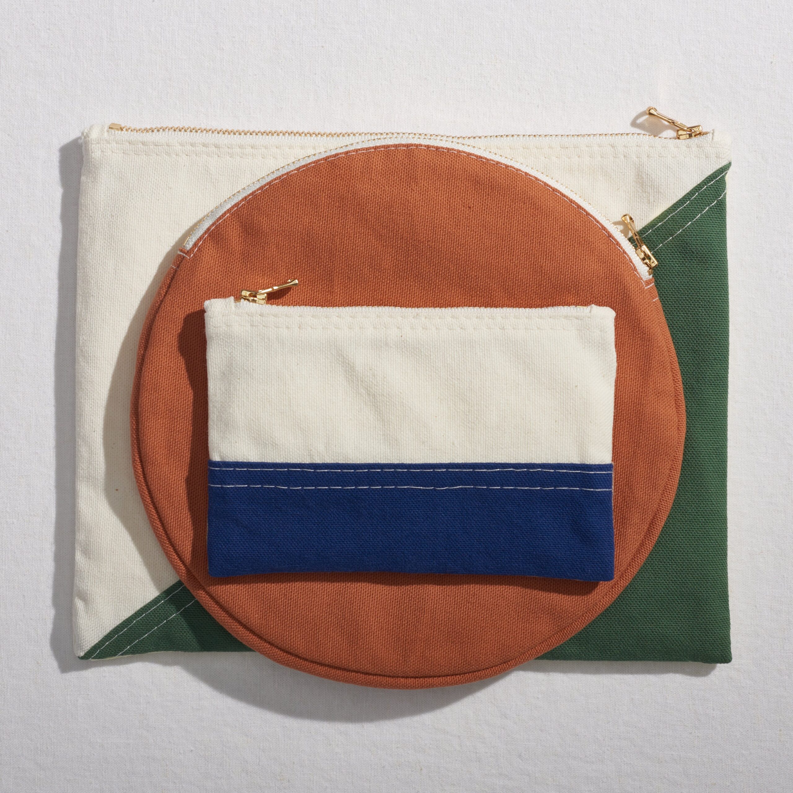 Re:Canvas "Threes" Pouch in Desert